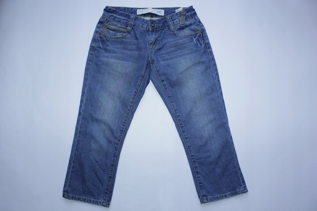 Cropp Spodnie damskie za kolana rybaczki jeans W26