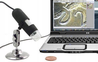 LUPA Mikroskop HD color komputer cyfrowy USB 8 LED 1000x zoom