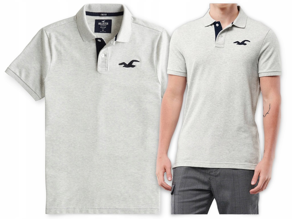 HOLLISTER by Abercrombie Koszulka Polo Męska USA L