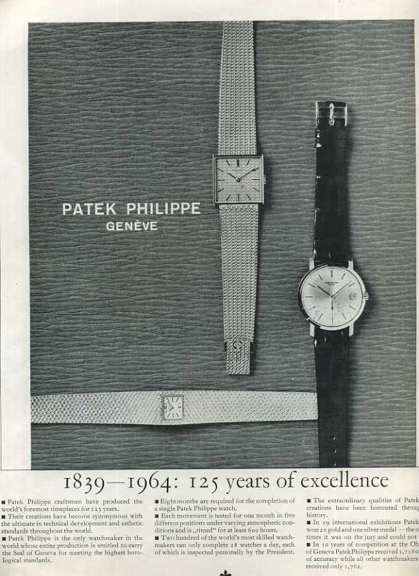 reklama prasowa zegarka PATEK PHILIPPE GENEVE