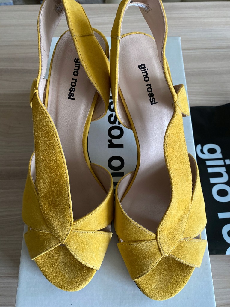Sandałki GINO ROSSI MARI żółte nowe 38 lato 2020