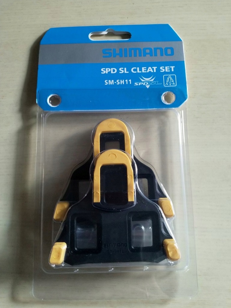 PROMOCJA Bloki SHIMANO SPD-SL SM-SH11 żółte 6 st.