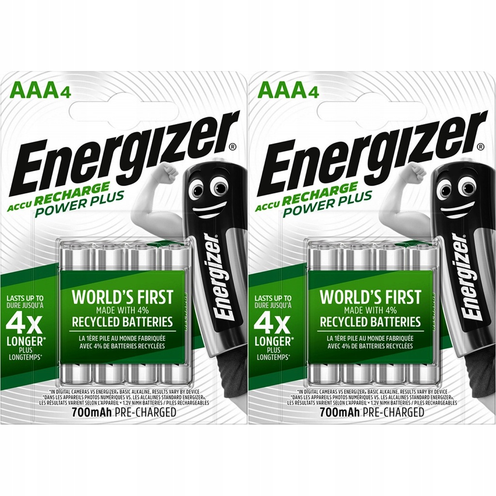 Akumulatorki baterie ENERGIZER Recharge AAA R3 8x