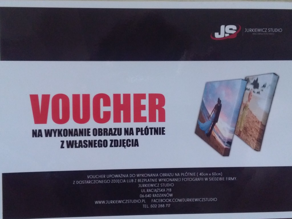 VOUCHER - wykonanie obrazu na płótnie