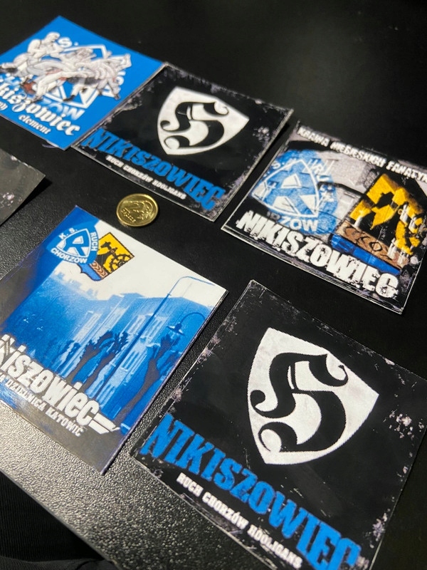 Wlepy Vlepy Ruch Chorzów kibicowskie Katowice dzielnica Nikiszowiec 6 sztuk