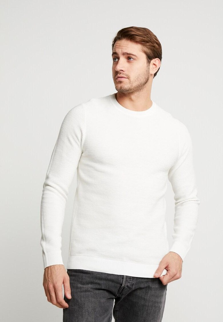 G4M402*JACK & JONES SWETER MĘSKI BIAŁY M Z00