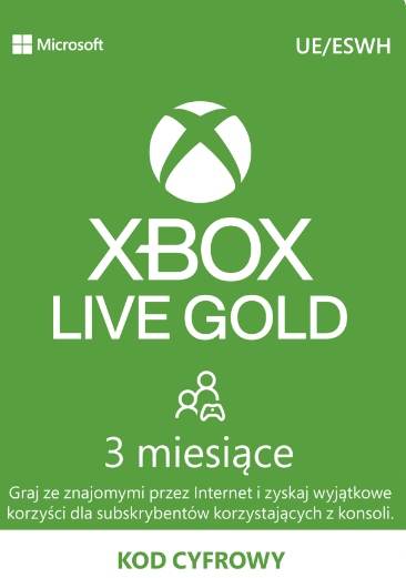 XBOX LIVE GOLD 3 MIESIĄCE / 90 DNI klucz, kod! EU/PL