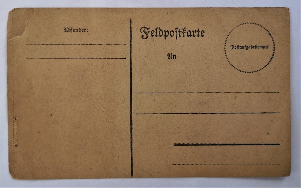 FELDPOSTKARTE - 1914-1918