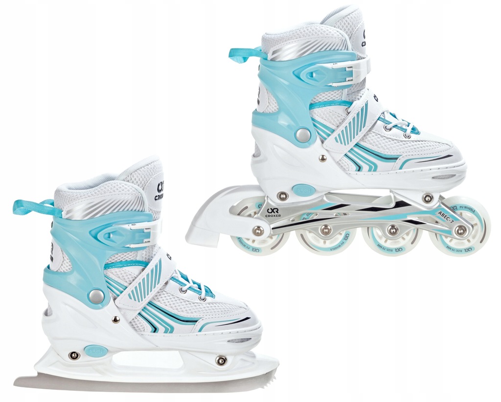 Rolki Łyżwy 2w1 Croxer Optima White/Mint 35-38