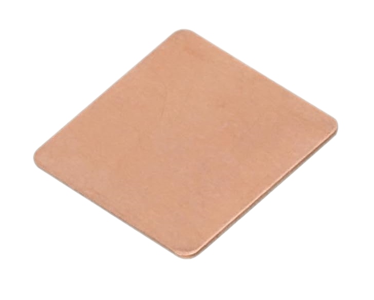 TERMOPRZEWODZĄCA MIEDZIANA BLASZKA CHŁODZĄCA PODKŁADKA CPU GSM 15X15X0,1MM