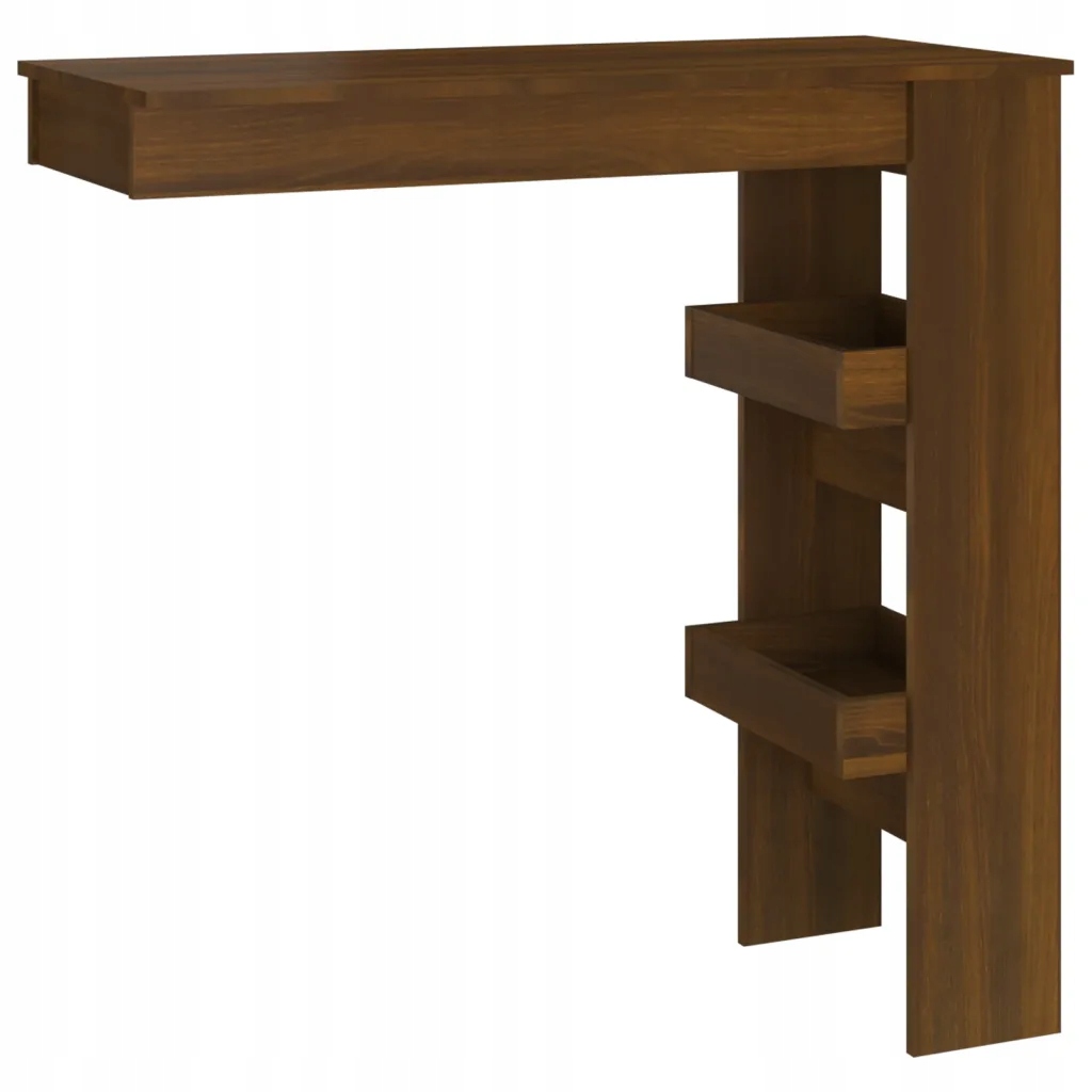 Stolik Barowy z Półkami, Brązowy Dąb, 102x45x103,5 cm