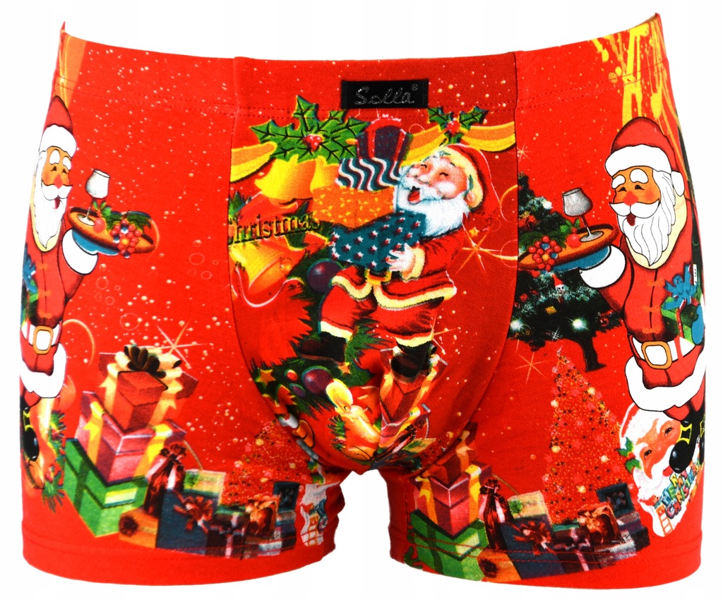 BOKSERKI MĘSKIE MIKOŁAJE NA PREZENT BAWEŁNIANE XXL