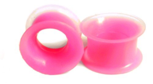 tunel earskin plug różowy silikonowy silikonu 5mm