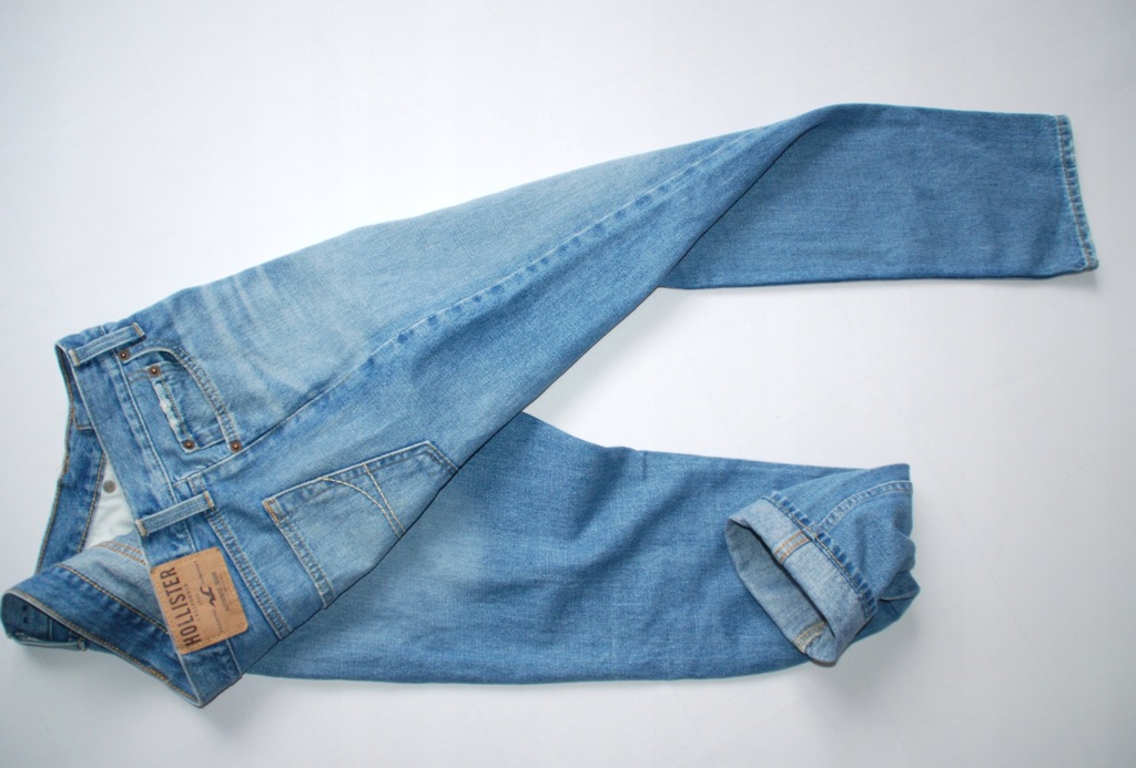 HOLLISTER SKINNY jasne jeansy 34 / 32 spodnie