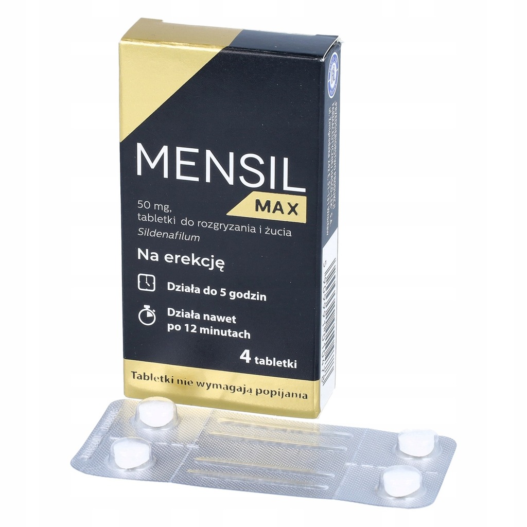 MENSIL MAX na potencję erekcję 50 mg 4 tabletki