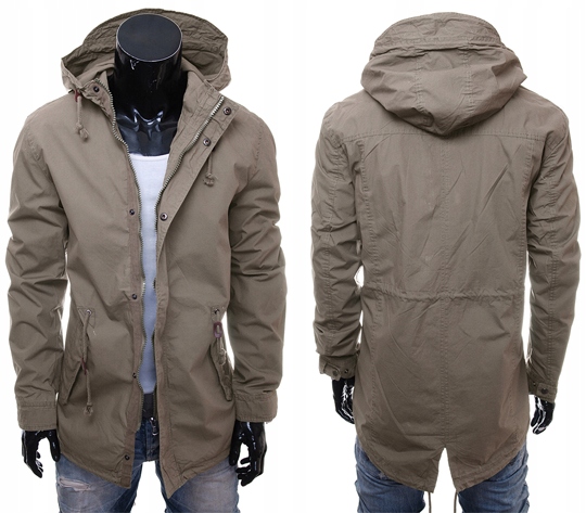 WIOSENNA MĘSKA KURTKA PARKA Z KAPTUREM 6XL
