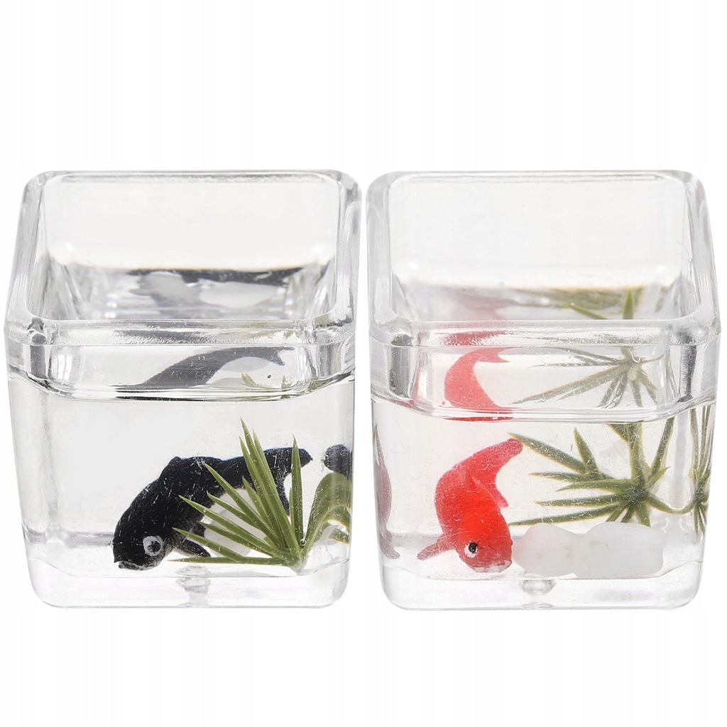 Dollhouse Fish Tank Miniature Figurines Betta