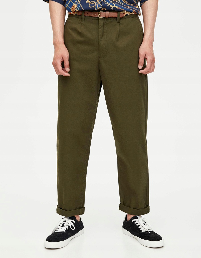 13D166 PULL & BEAR__XXZ SPODNIE CHINOS__W32