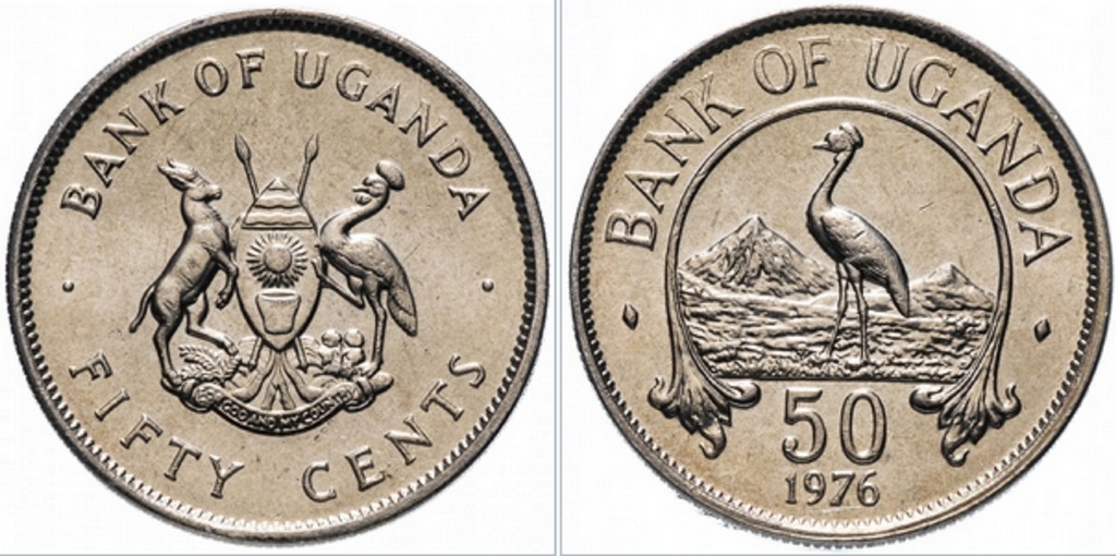 Uganda 50 centów 1976 rok