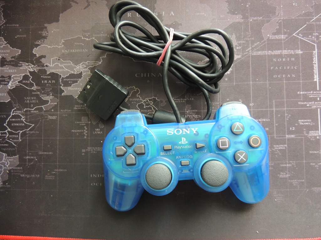 Kontroler PlayStation2 dual shock (Clear Blue)