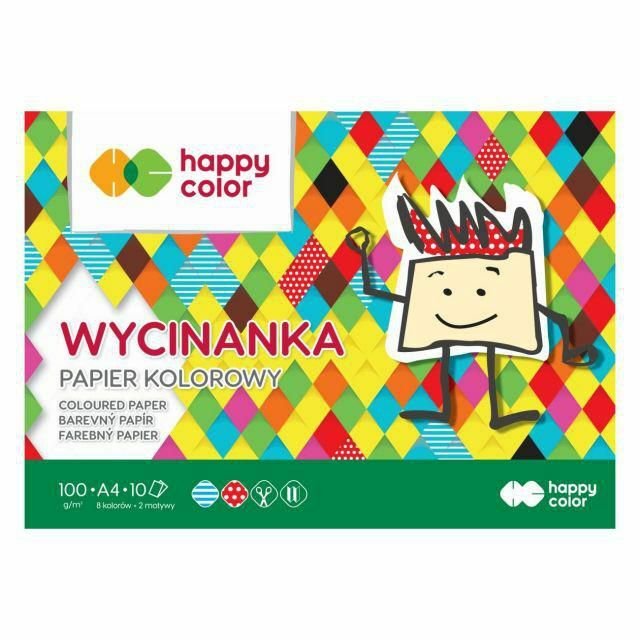 Blok Wycinanka A4 10 arkuszy 100g HAPPY COLOR