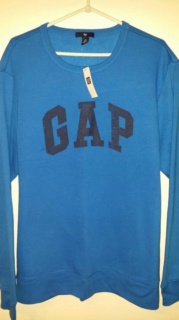 GAP oryginał niebieska bluza logo XL nowa