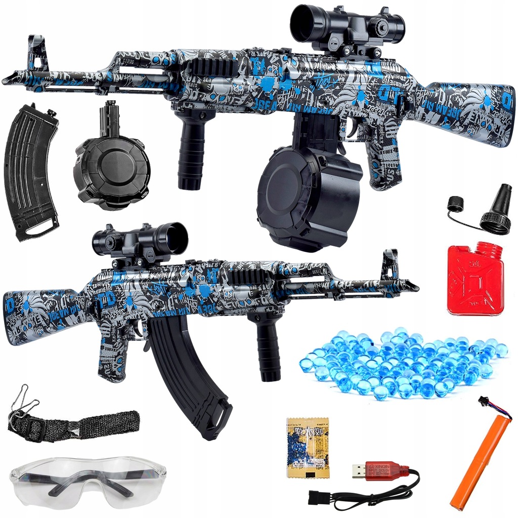 MINI AK47 KARABIN PISTOLET AUTOMAT NA KULKI ŻELOWE