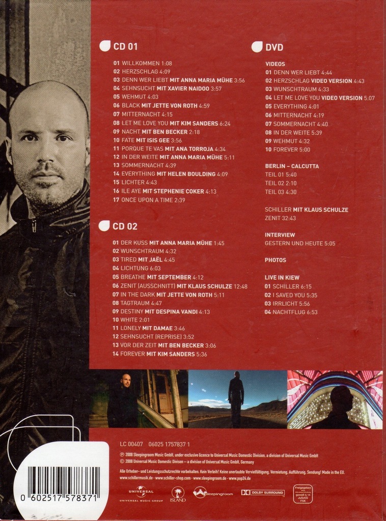 Купить SCHILLER: SEHNSUCHT LTD.ED.(2CD+DVD)(BOX SET) DB: отзывы, фото, характеристики в интерне-магазине Aredi.ru