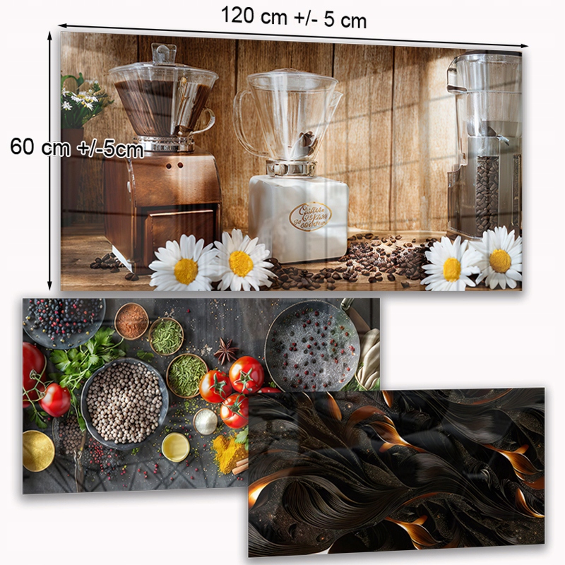 Panel szklany do kuchni 60x120 szkło hartowane