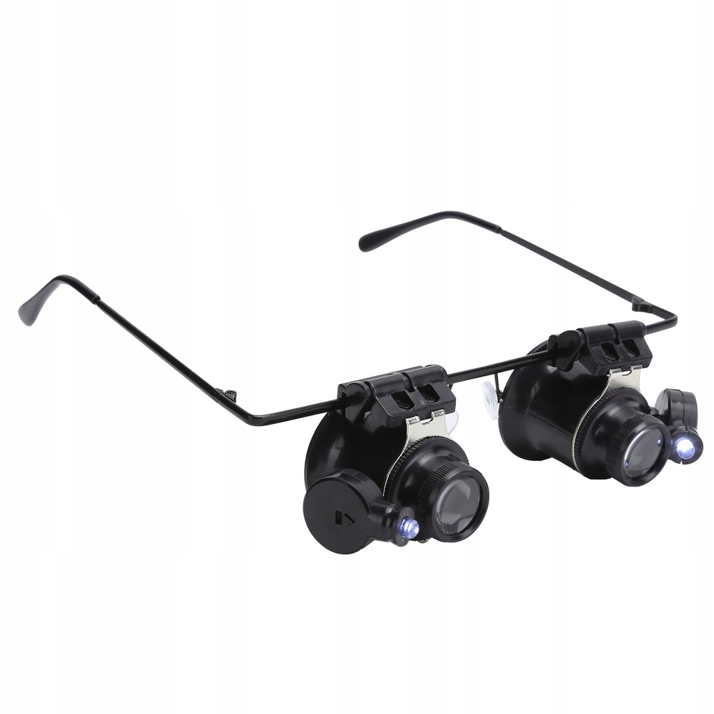 Okulary typu DualLens Lupa z 2 diodami LED do