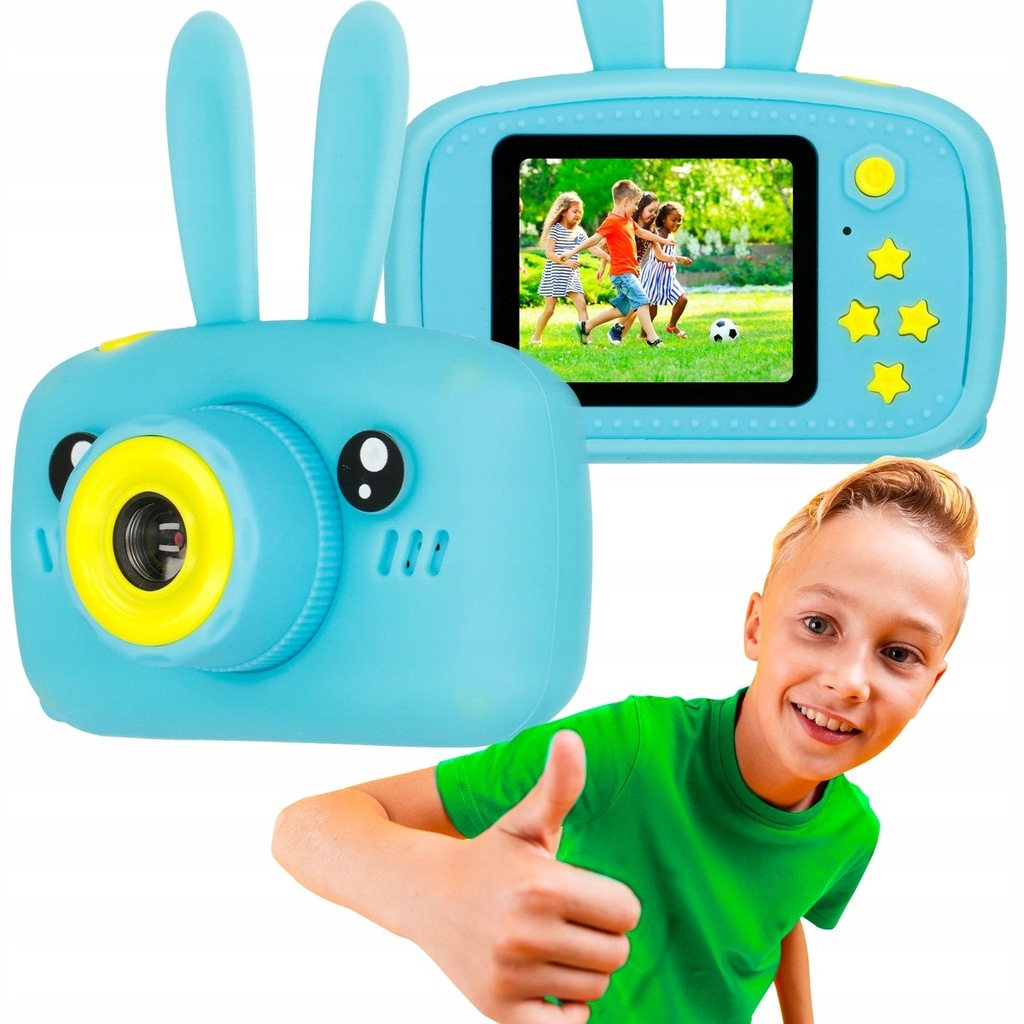 Extralink Kids Camera H23 Niebieski | Aparat cyfrowy | 1080P 30fps, wyświet