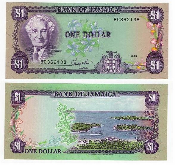 JAMAJKA 1986 1 DOLLAR