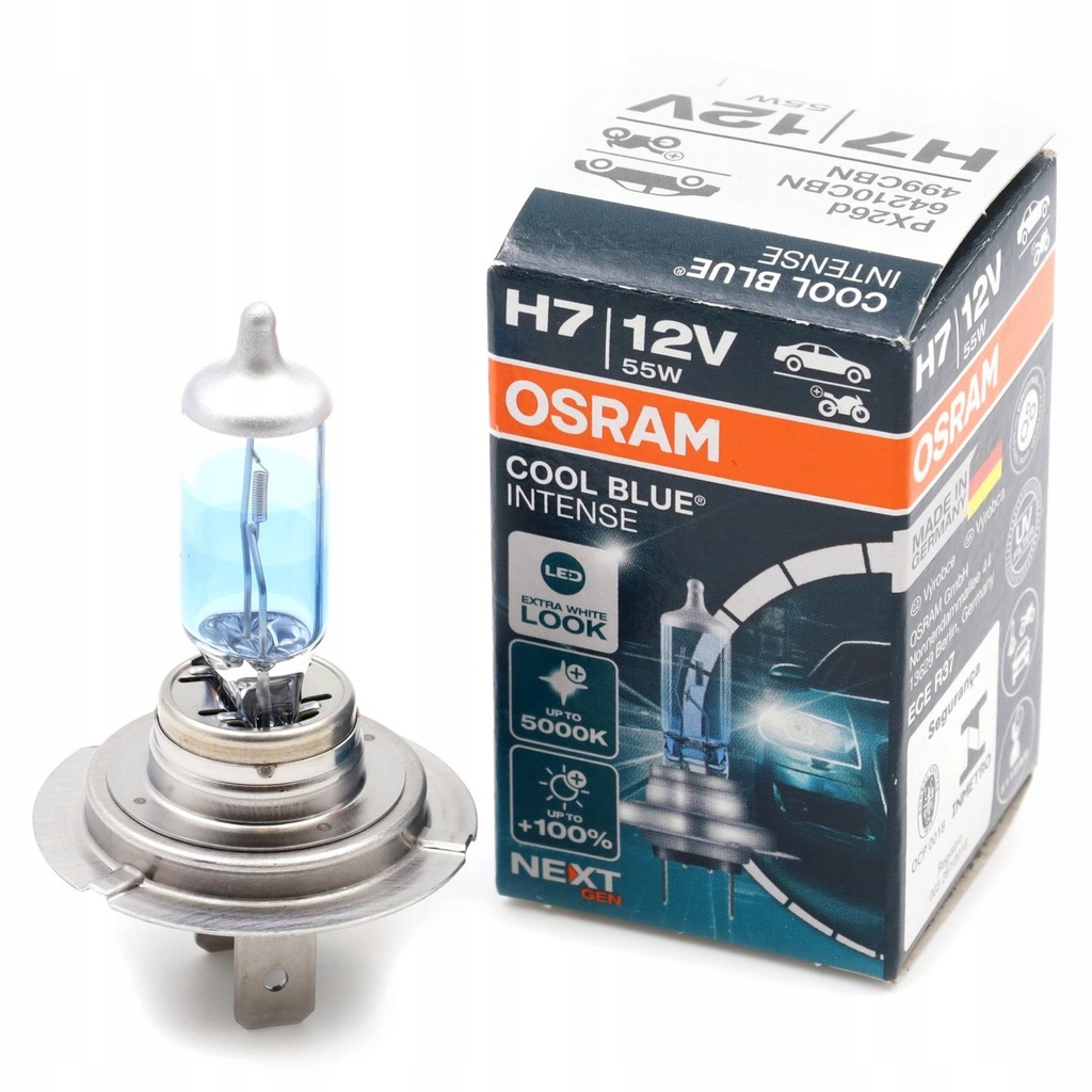Żarówki H7 Osram Cool Blue Intense Next Gen 5000K - 11567189206 ...
