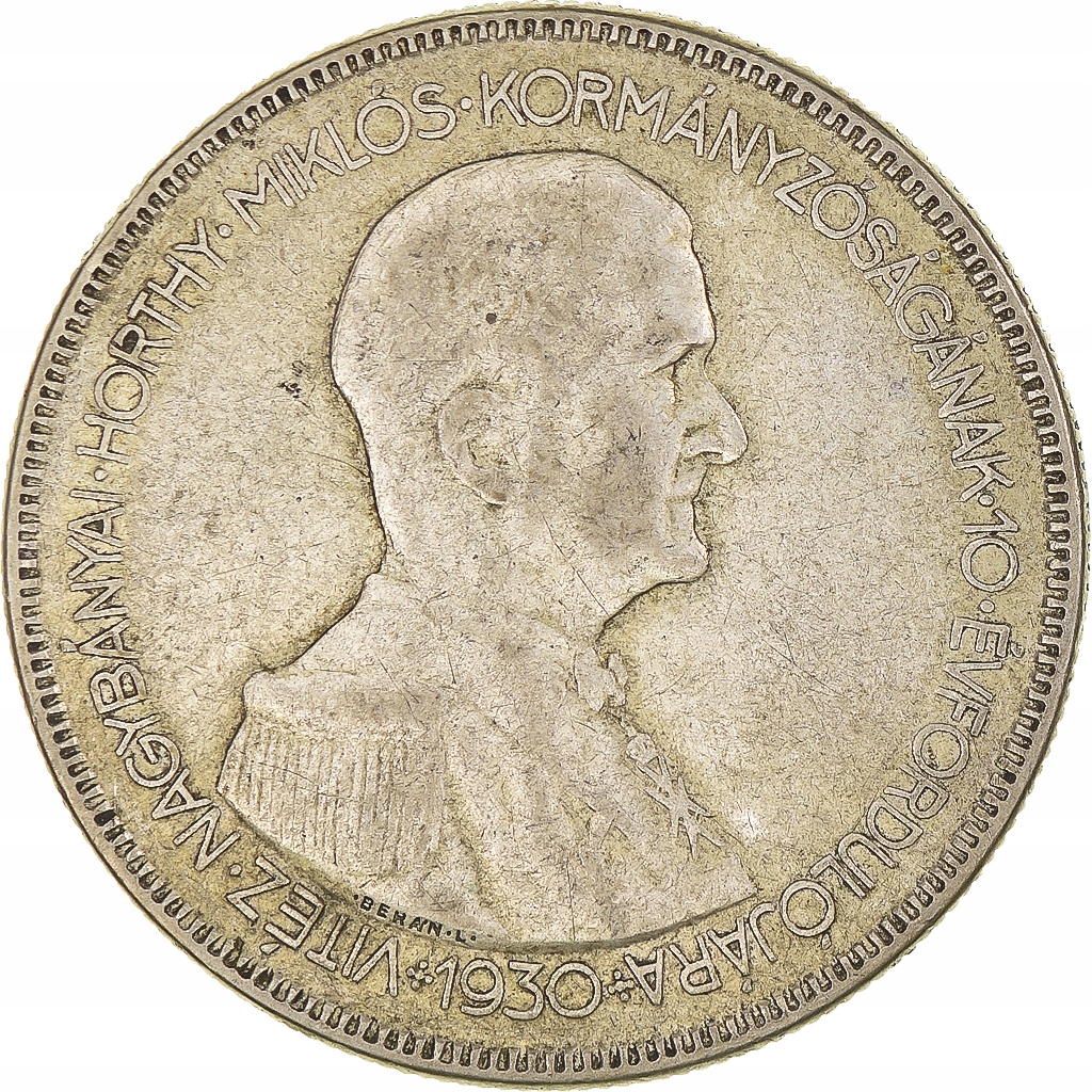 Moneta, Węgry, 5 Pengö, 1930, Budapest, EF(40-45),