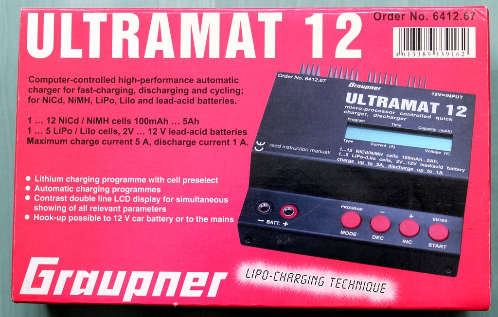 Ładowarka ULTRAMAT 12 Graupner okazja !!