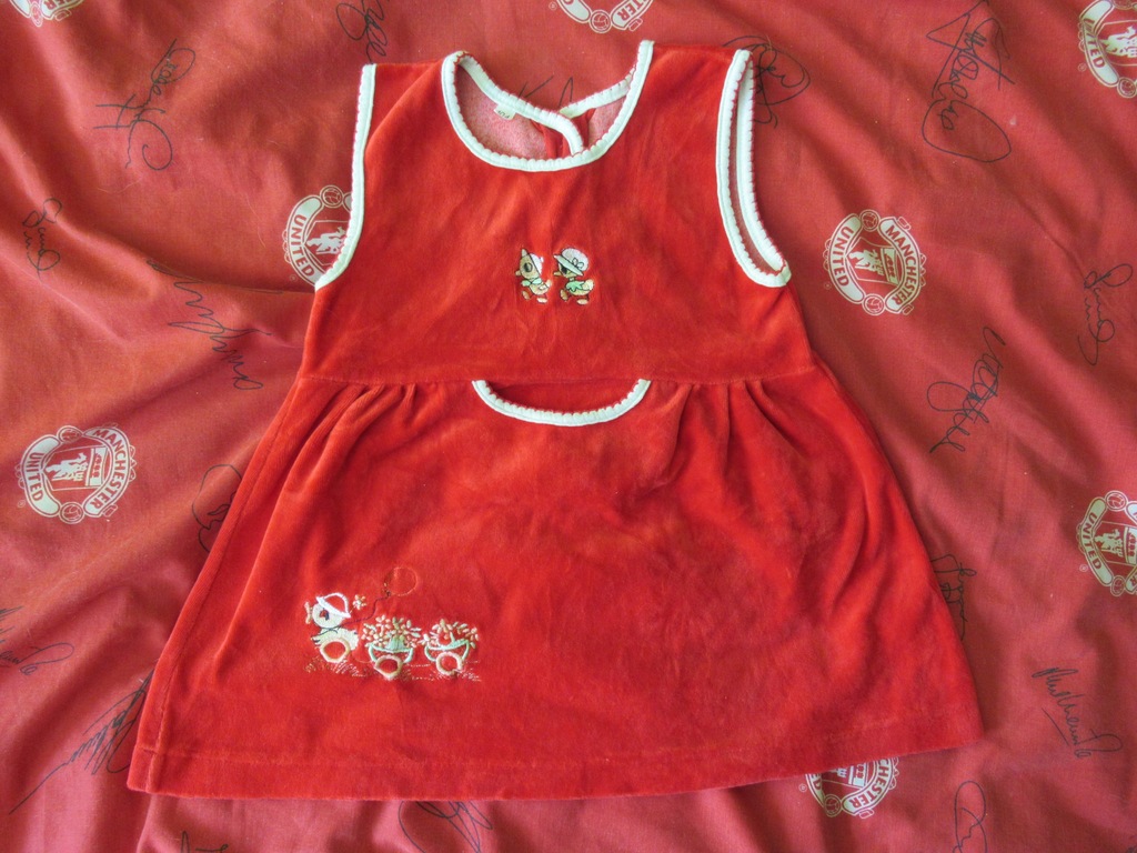 Sukienka czerwowa r. 98-104