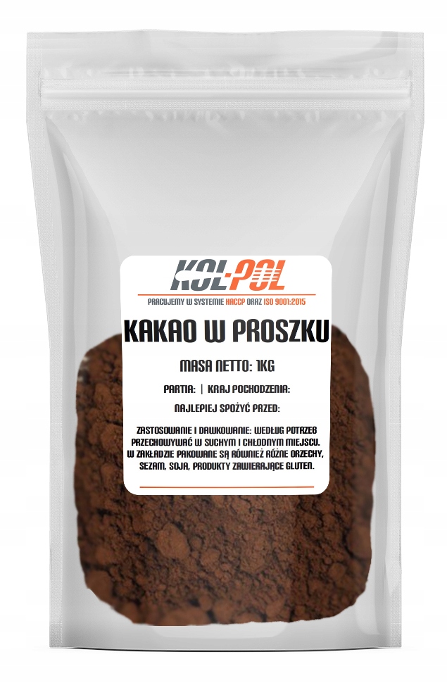 Kakao zaw. tłuszcz 10-12% alkalizowane pH7,5 1kg