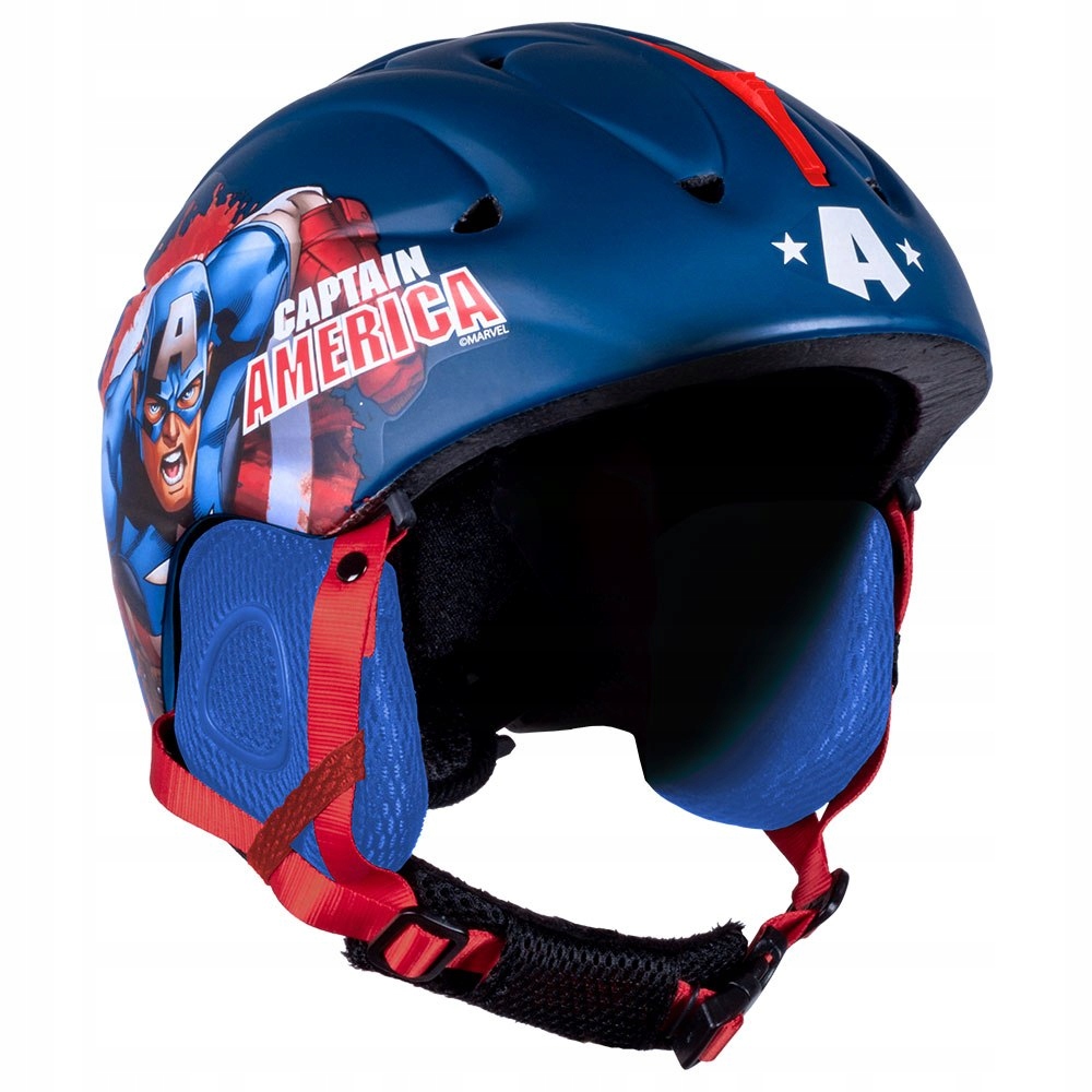 KASK NARCIARSKI SNOWBOARDOWY DLA DZIECI AVENGERS KAPITAN AMERYKA 58-61 cm