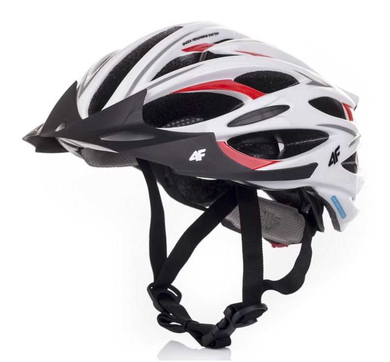 4F Kask rowerowy Mistral KSR001 biało czerwony L