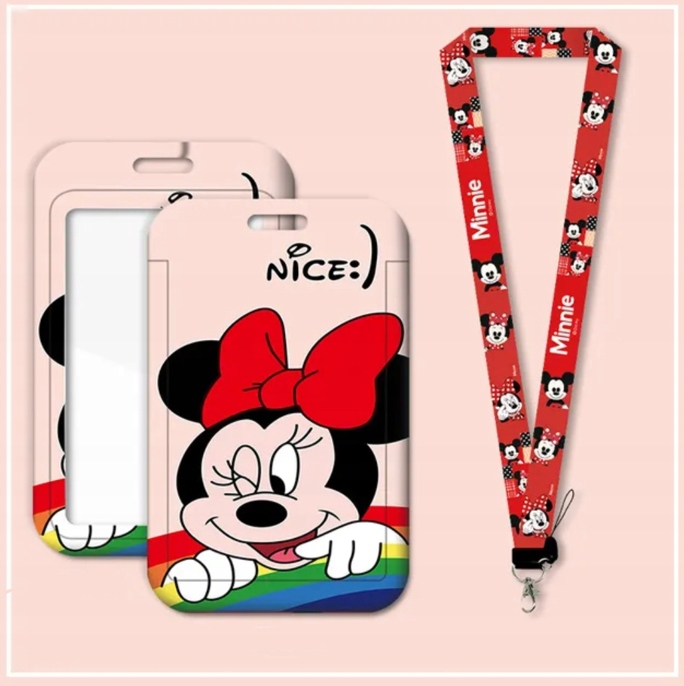 ETUI CASE NA LEGITYMACJĘ IDENTYFIKATOR Z MYSZKĄ MICKEY I MYSZKĄ MINNIE