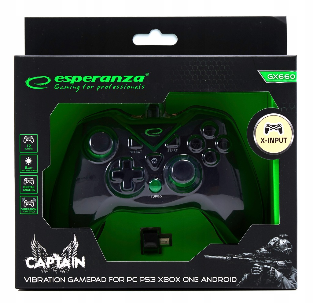 GAMEPAD PAD XBOX ONE KONSOLI PS3 PC USB WIBRACJA 7281659006