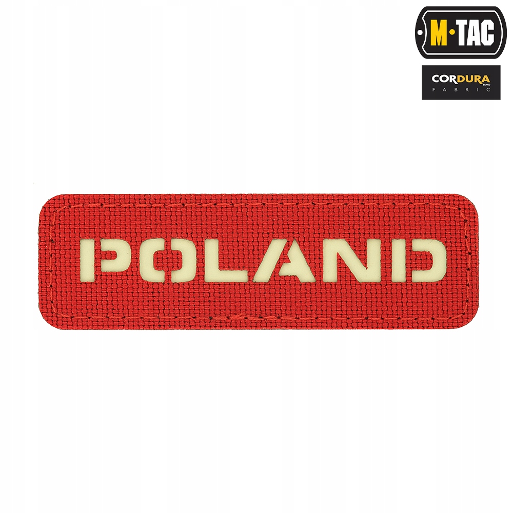 M-Tac naszywka Poland 25x80 Laser Cut Red/Lum