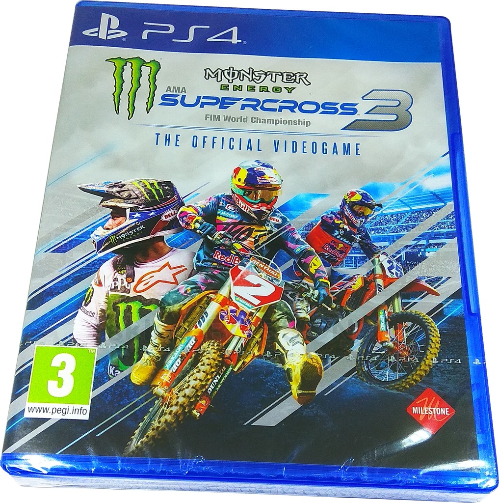 MONSTER ENERGY SUPERCROSS 3 PS4 NOWA WY CIGI CROSS 9320608337