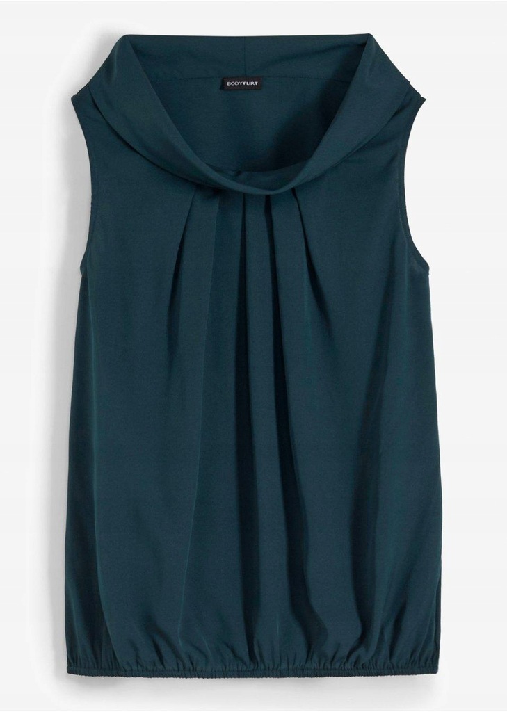 BLUZKA BEZ RĘKAWÓW CIEMNOZIELONA 1S4E20 Bonprix 50