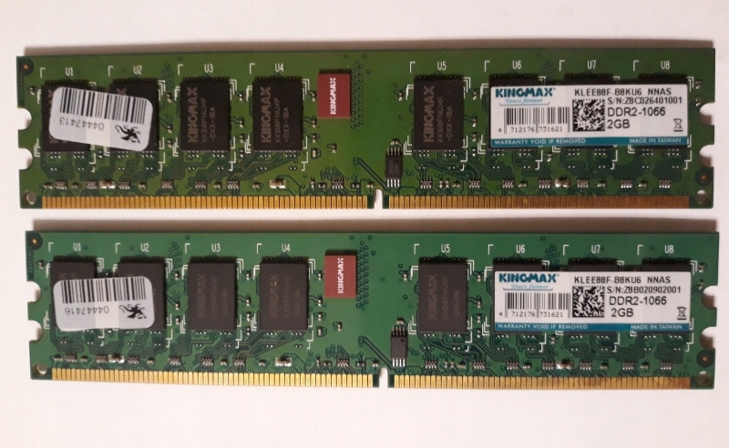 2x 2GB DDR2 1066 Kingmax 7835376156 oficjalne archiwum Allegro