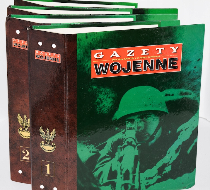 Gazety wojenne 1-120 + plakaty + gazety + VHS