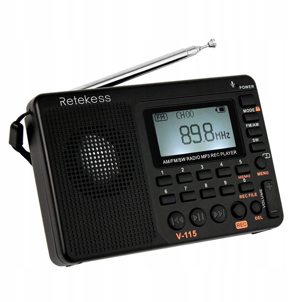 Retekess V-115 FM / AM / SW Radio Wielopasmowa