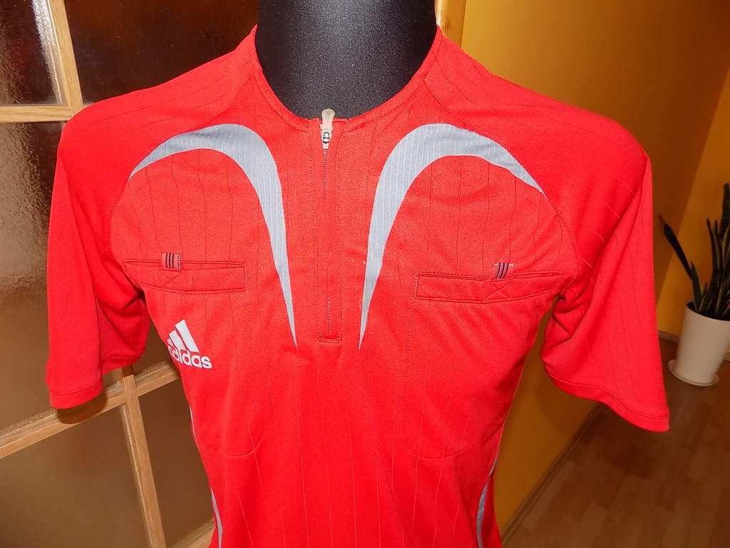 Adidas koszulka sędziowska S czerwona krótka