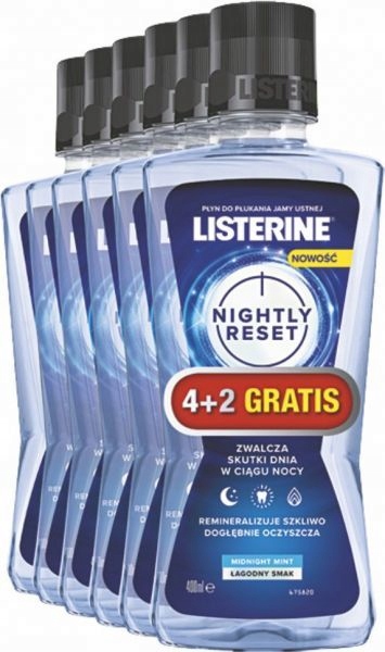 LISTERINE NIGHTLY RESET Płyn płukania ust 400ml x6