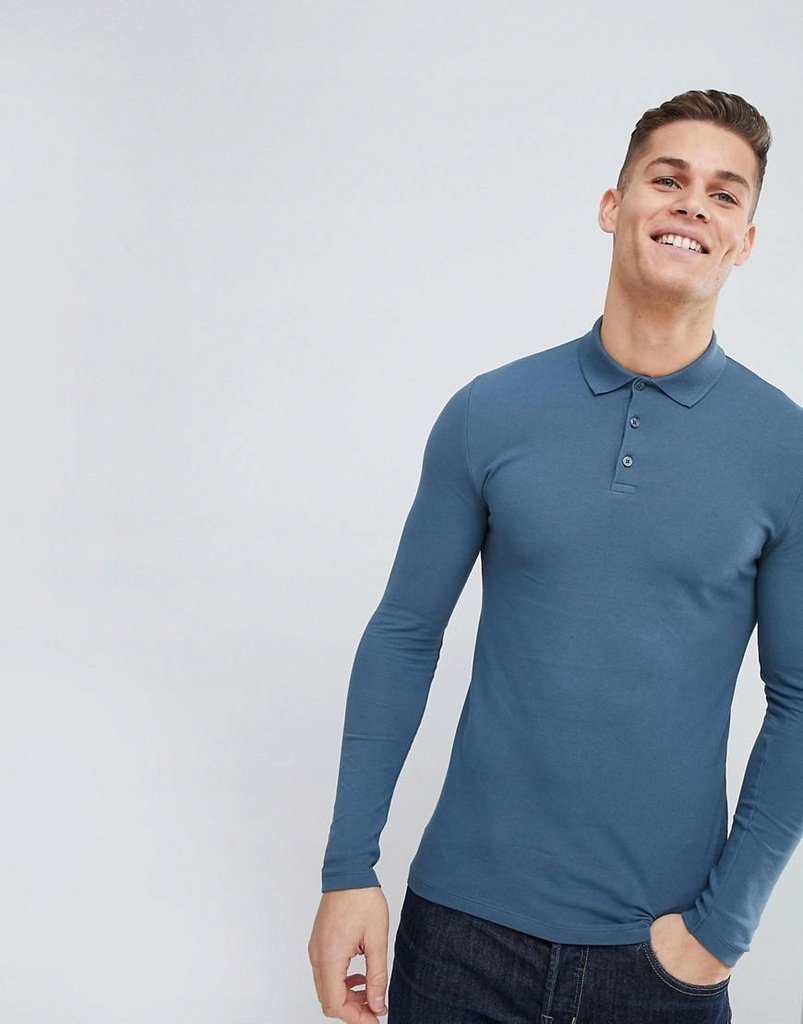 ASOS DESIGN_XDI KOSZULKA POLO Z DŁUGIM RĘKAWEM_XXS